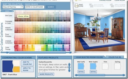 color tool 調色盤 Sherwin-Williams Color Visualizer